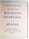 (BASKERVILLE PRESS.) Vergilius Maro, Publius. Bucolica, Georgica, et Aeneis. 1757 [i.e. circa 1770?]
